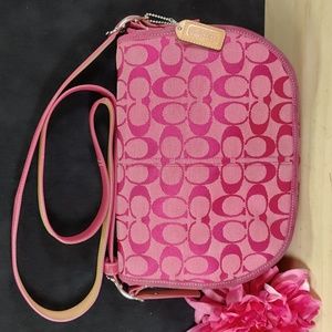 Coach Signature CC pink crossbody bag